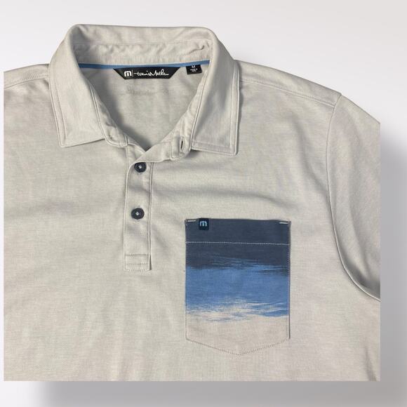 Travis Mathew Prestige 77 Performance Just a Blur Polo Shirt Size M Golf Casual - Picture 7 of 10